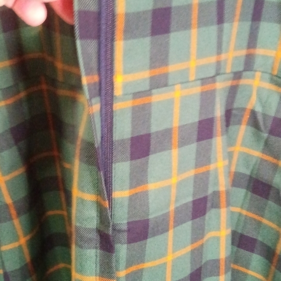 Modcloth Princess Highway Claudia Check Dress Green Plaid 10 - Picture 7 of 14